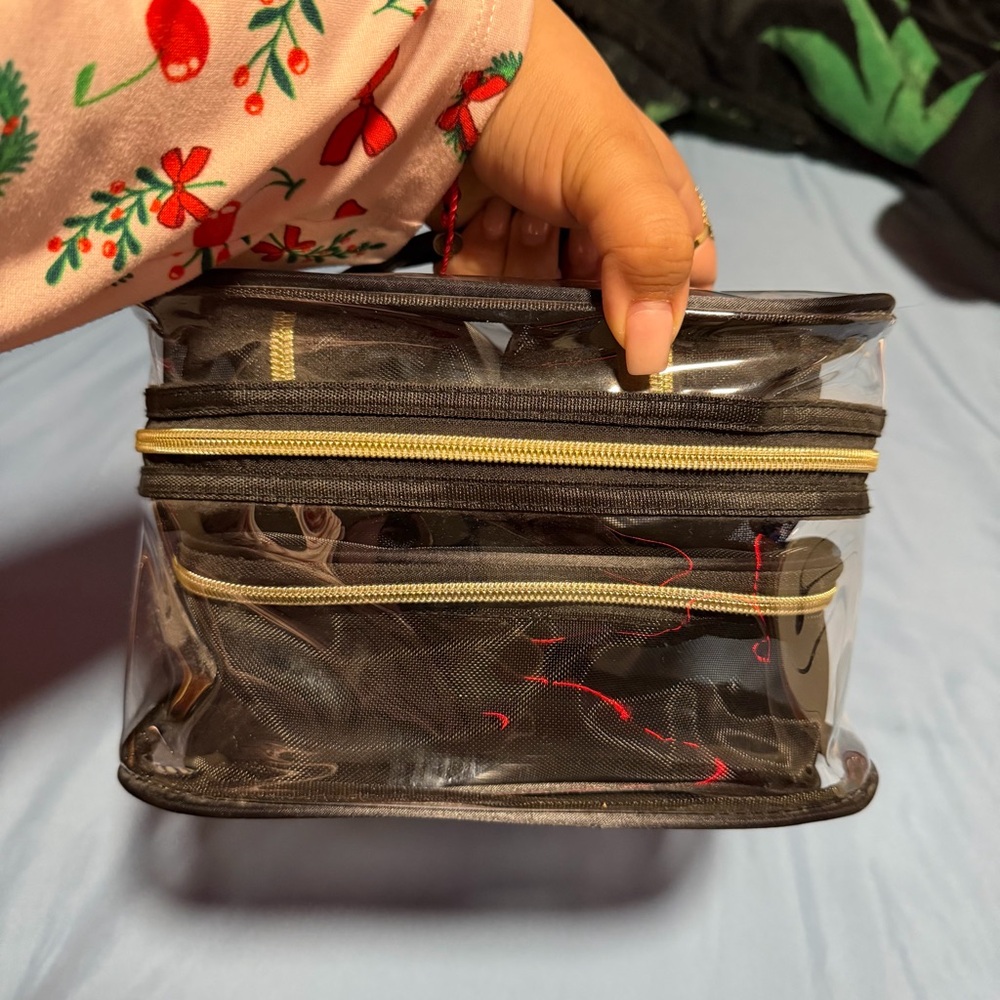 Clear Black Cosmetic Travel Case